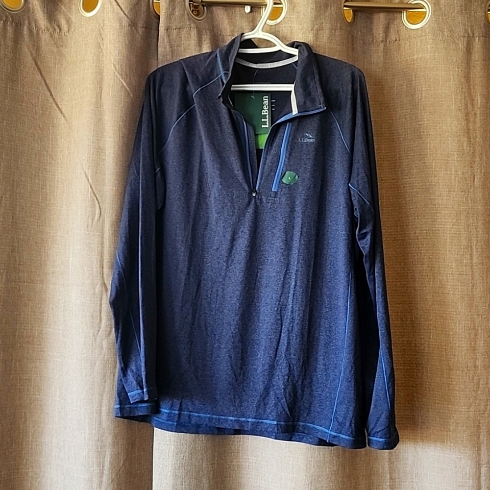 LL Bean 1/4 zip up athletic pullover.  Men's large.
